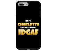 Custodia per iPhone 7 Plus/8 Plus Charlotte Costume IDGAF Meme Funny Char Costume Charlottes