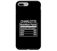 Custodia per iPhone 7 Plus/8 Plus Charlotte Valori nutrizionali Class Sass Style Funny Name Parody