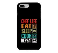 Custodia per iPhone 7 Plus/8 Plus Chef Life Eat Cook Repeat Funny Cooking Chefs Lover