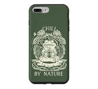 Custodia per iPhone 7 Plus/8 Plus Chill By Nature Cottagecore Frog Meditation Vintage Badge