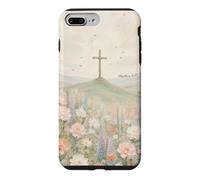 Custodia per iPhone 7 Plus/8 Plus Christian Faith Croce Fiore di campo Matthew Scrittura Estetica