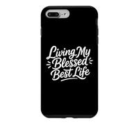 Custodia per iPhone 7 Plus/8 Plus Christian Positive Inspiration Living My Blessed Best Life