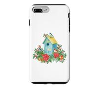 Custodia per iPhone 7 Plus/8 Plus Christmas Holiday Wreath Birdhouse Birds & Bells