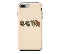 Custodia per iPhone 7 Plus/8 Plus Ciclo vitale della farfalla monarca con fiori della pianta ospite
