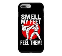 Custodia per iPhone 7 Plus/8 Plus Cintura nera con scritta "Smell My Feet Feel Them Karate", per arti marziali