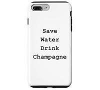 Custodia per iPhone 7 Plus/8 Plus Citation Champagne Humour save water drink Champagne