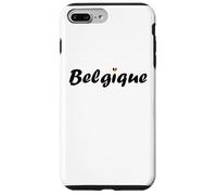 Custodia per iPhone 7 Plus/8 Plus Citation Frites Drapeau belge coeur amour Belgique