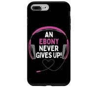 Custodia per iPhone 7 Plus/8 Plus Citazione di gioco "An Ebony Never Give Up" Cuffie personalizzate