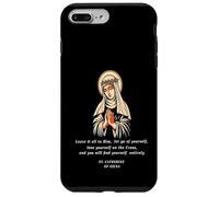 Custodia per iPhone 7 Plus/8 Plus Citazione ispiratrice di Santa Caterina e design per cattolico