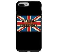 Custodia per iPhone 7 Plus/8 Plus Citazione Union Jack We Shall Never Surrender Churchill