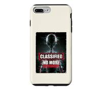 Custodia per iPhone 7 Plus/8 Plus Classified Aliens Exist, grafica glitch, design fantascientifico retrò