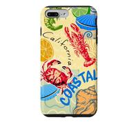 Custodia per iPhone 7 Plus/8 Plus Coastal Lighthouse Sailboat Ocean Sunset Scenic Artwork