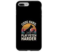 Custodia per iPhone 7 Plus/8 Plus Code Hard Play Fetch Harder programmatore amante dei cani