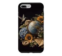 Custodia per iPhone 7 Plus/8 Plus Colibrì Vintage Geografia Insegnante Floreale Mappa Estetica