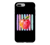 Custodia per iPhone 7 Plus/8 Plus Colorful Apple Watercolor Art Teacher Appreciation Design