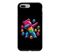 Custodia per iPhone 7 Plus/8 Plus Colorful Dabbing Gummy Bear Candy Lovers Kids Boys Bear Dab