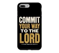 Custodia per iPhone 7 Plus/8 Plus Commit Your Way To The Lord Salmo 37:5 Versetto della Bibbia