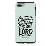Custodia per iPhone 7 Plus/8 Plus Commit Your Way To The Lord Salmo 37:5 Versetto della Bibbia