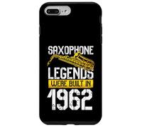 Custodia per iPhone 7 Plus/8 Plus Compleanno Sassofono Leggende Nato nel 1962 60° compleanno