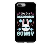 Custodia per iPhone 7 Plus/8 Plus Coniglio pasquale con scritta "I'm The Accordion Bunny Floral Matching Family"