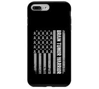 Custodia per iPhone 7 Plus/8 Plus Consapevolezza della bandiera del nastro grigio del guerriero del tumore del cervello