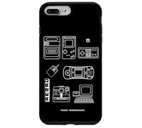 Custodia per iPhone 7 Plus/8 Plus Console retrò PC games nerd storia panoramica 8 bit pixel