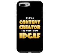 Custodia per iPhone 7 Plus/8 Plus Content Creator IDGAF Meme Video Content Creation Cosplay