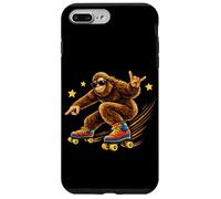 Custodia per iPhone 7 Plus/8 Plus Cool Bigfoot Pattinaggio a rotelle anni '80 Retro Forest Sasquatch