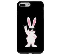 Custodia per iPhone 7 Plus/8 Plus Cool Bunny Rock On Funny Rabbit Occhiali da sole Design