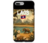 Custodia per iPhone 7 Plus/8 Plus Cool Laos Nature Costume per elefante e gli amanti del paese