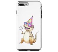 Custodia per iPhone 7 Plus/8 Plus Cool T-Rex Party Dino Celebration Occhiali da sole