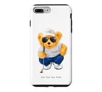 Custodia per iPhone 7 Plus/8 Plus Cool Wild Teddy Bear Playing Golf Style Illustration Graphic