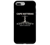 Custodia per iPhone 7 Plus/8 Plus Coordinate del faro di Cape Hatteras North Carolina