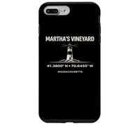 Custodia per iPhone 7 Plus/8 Plus Coordinate del faro di Marthas Vineyard Massachusetts