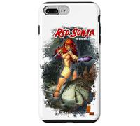 Custodia per iPhone 7 Plus/8 Plus Copertina a fumetti rossa di Sonja Marc Silvestri She-Devil Woman Warrior