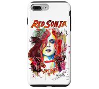 Custodia per iPhone 7 Plus/8 Plus Copertina a fumetti rossa di Sonja Matt Brooks Warrior Woman Pop Art Fine