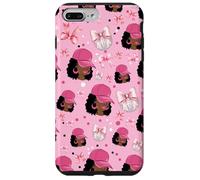 Custodia per iPhone 7 Plus/8 Plus Coquette - Fiocchi da donna, motivo: palla da discoteca, colore: nero