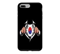Custodia per iPhone 7 Plus/8 Plus Corea del Sud Bandiera Strappato Corea Sud Orgoglio Radici