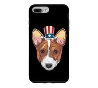 Custodia per iPhone 7 Plus/8 Plus Corgi Uncle Sam 4 luglio USA Dog Puppy