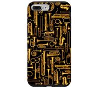 Custodia per iPhone 7 Plus/8 Plus Corna vintage in ottone suonatore strumenti musicali modello Royal