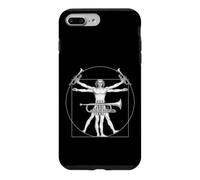 Custodia per iPhone 7 Plus/8 Plus Cornet Marching Band Da Vinci Trombettista Vintage