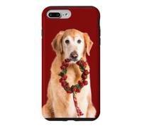 Custodia per iPhone 7 Plus/8 Plus Corona d'Avvento natalizia per cani Golden Retriever