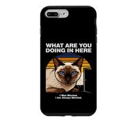 Custodia per iPhone 7 Plus/8 Plus Cosa stai facendo qui Gatto Siamese Ansioso