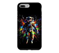 Custodia per iPhone 7 Plus/8 Plus Cosmic Explorer Splatter Art Colorful Astronauta Space Design