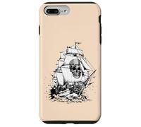 Custodia per iPhone 7 Plus/8 Plus Costume da pirata fantasma con teschio vintage per uomini, donne, ragazzi e bambini