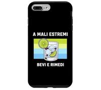 Custodia per iPhone 7 Plus/8 Plus Cover Gin Tonic Divertente - A mali estremi bevi e rimedi