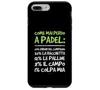 Custodia per iPhone 7 Plus/8 Plus Cover Padel Divertente - Regalo per chi gioca a padel