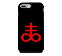 Custodia per iPhone 7 Plus/8 Plus Croce Leviatano Zolfo Nero Simbolo Magia Occulta Satanica