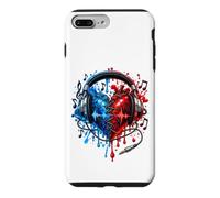 Custodia per iPhone 7 Plus/8 Plus Cuffie per musicisti e musici, battito cardiaco, DJ, chitarrista