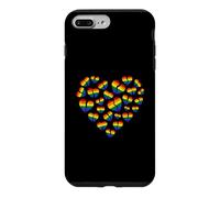 Custodia per iPhone 7 Plus/8 Plus Cuore spezzato LGBT arcobaleno bandiera cuori crepacuore cuore spezzato